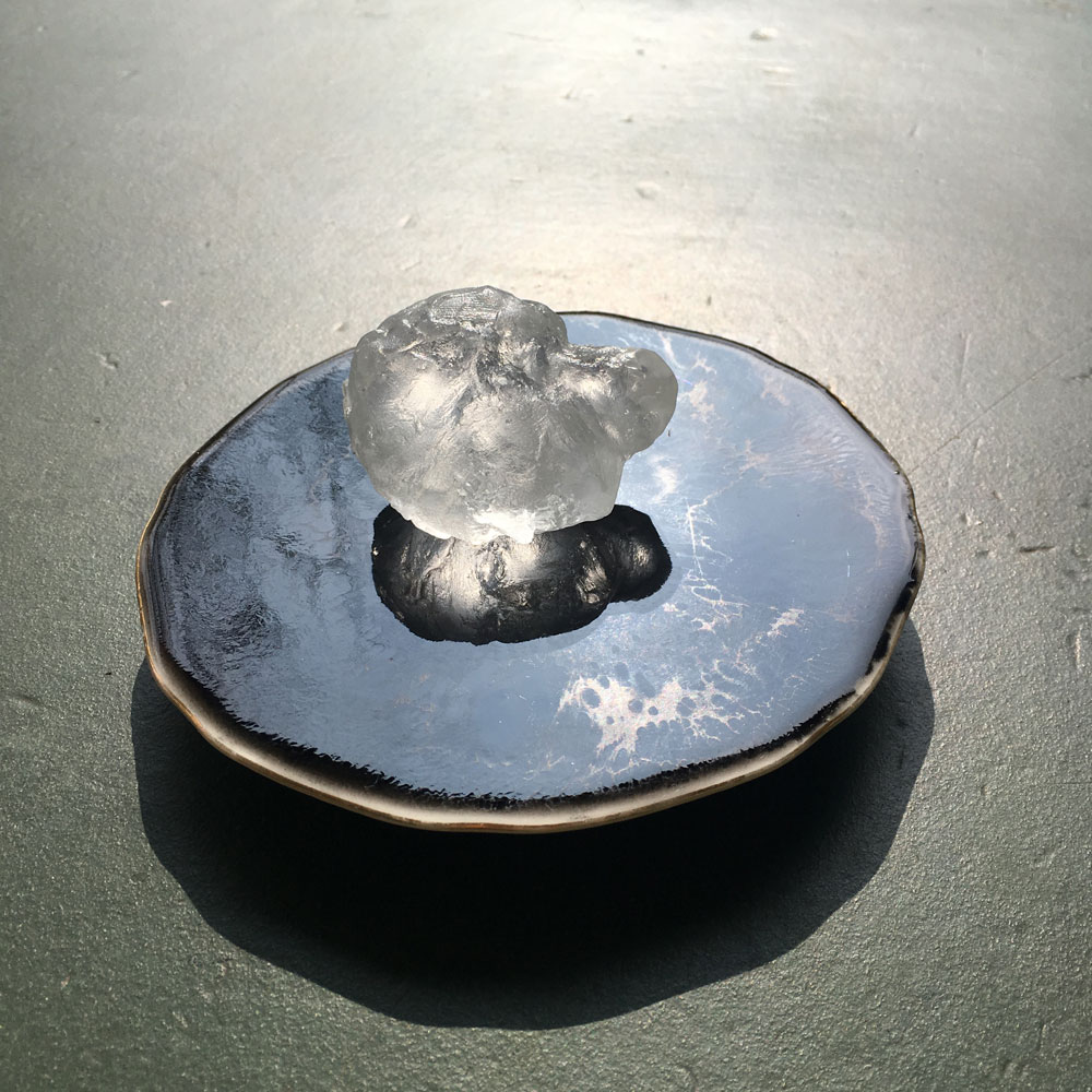 Glas,Epoxi,Keramikteller 14x14x6cm